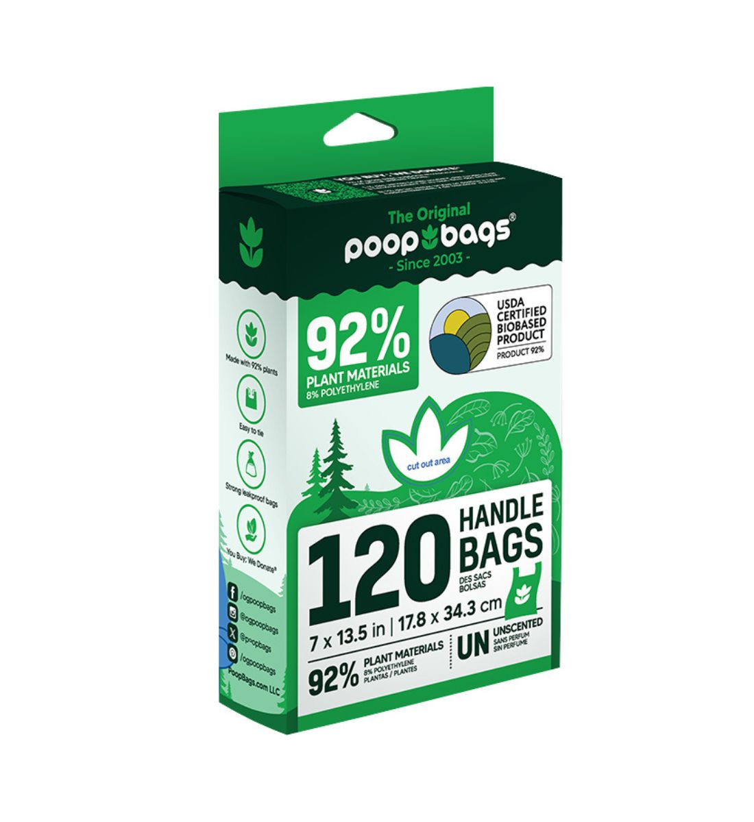 The Original Poop Bags - Plant-based Handle Tie 120