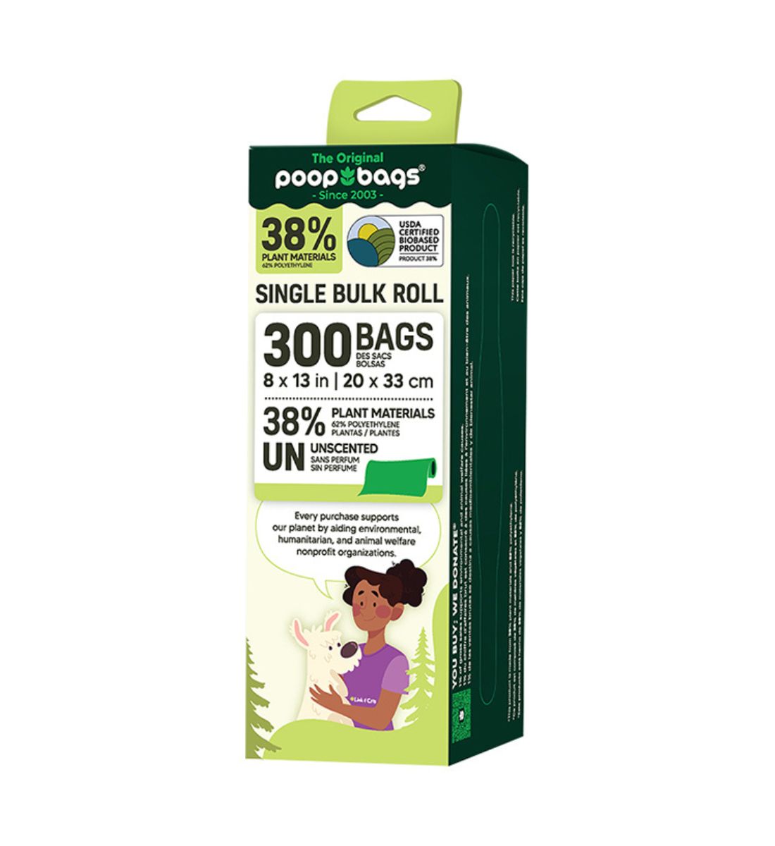 The Original Poop Bags - Bulk Roll Biobased 1x300