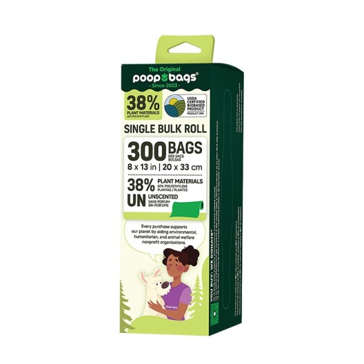 The Original Poop Bags - Bulk Roll Biobased 1x300